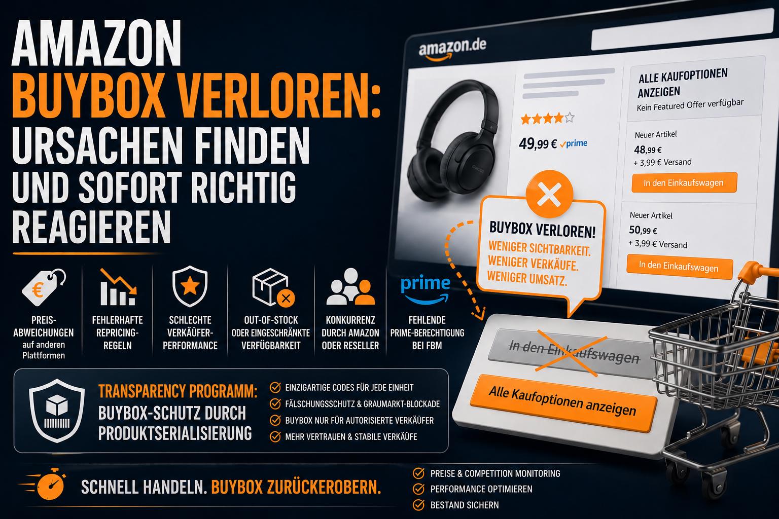 Amazon Buybox verloren: Ursachen finden und richtig reagieren